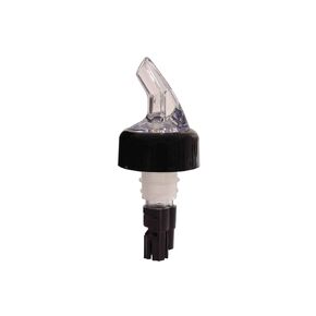 FSE PLPR063C Liquor Pourer, 5/8 oz., with black collar, fits standard 750ml bottle, Pack of 12