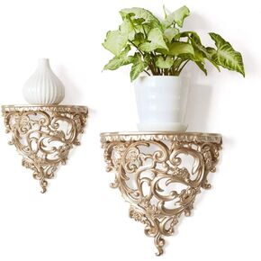 Wall Hanging Storage Rack European Hollow Shelf Wall Decoration