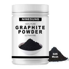 Ninesung Graphite Powder, 44-Micron Microfine Pure Graphite Powder, Excellent Dry Powdered Graphite Lubricant, Amazing Artistic Powdered Graphite for Sketching - 16 Ounce