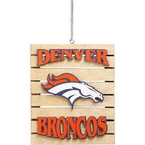 FOCO Denver Broncos NFL Wood Pallet Sign Ornament