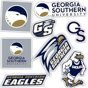 Desert Cactus Georgia Southern University Stickers GSU Eagles Vinyl Decals Laptop Water Bottle Car Scrapbook 13.39x10.98 Sheet T2 (Type 2)