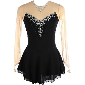 High Elastic Mesh Ice Figure Skating Dress Women's Competition Stage Dance Youth
