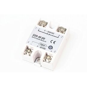 NOYITO SSR-40DD 40A Single Phase Contactless Mute Solid State Relay DC Control DC Input Control Voltage DC3-32V Control Load Voltage DC 5-200V