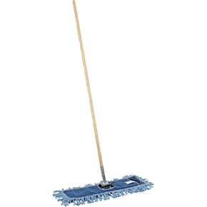 Boardwalk HL245BSPC Looped-End Dust Mop Kit 24 x 5 60-Inch Metal/Wood Handle Blue/Natural