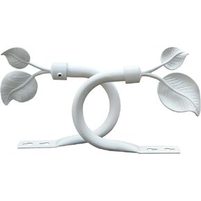2023 New Curtain Holdbacks Leaf Shaped Set of 2 Wall Mounted Window Drapery Metal Holdback Hooks for Living Room, Bedroom and More Matte White