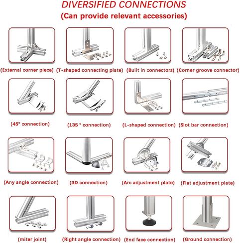3030 الألومنيوم النتوء 39.37 بوصة / 1000 مم طول T فتحة فضية 2 حزمة، الألومنيوم المبثوق 30 مم × 30 مم 30 سلسلة T نوع الملامح المؤكسدة الأوروبية القياسية إطار السكك الحديدية الخطية 2 قطعة in Kuwait