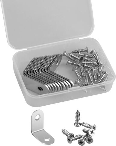 10Pieces Stainless Steel Corner Braces Joint Right Angle Bracket Fastener L Shaped Corner Fastener Joints Support Bracket with Screws (30 x 30 x 16) in Saudi Arabia