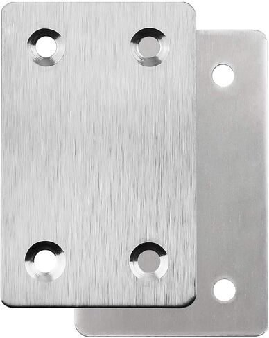 4 قطعة 2.4x1.5 بوصة معدنية مسطحة مستقيم هدفين قوس 1.2 مللي متر سماكة معدنية مسطحة مستقيم إصلاح لوحات تحديد دعامة زاوية in Kuwait