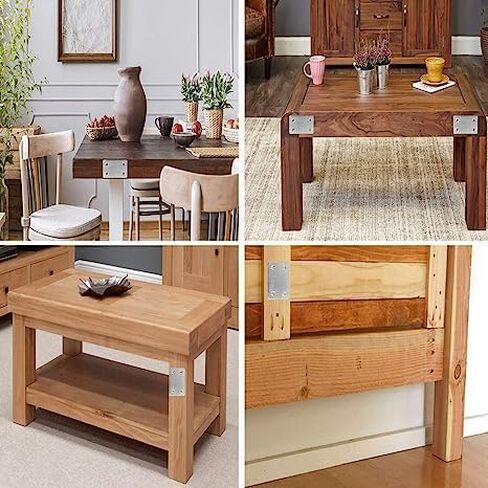 4 قطعة 2.4x1.5 بوصة معدنية مسطحة مستقيم هدفين قوس 1.2 مللي متر سماكة معدنية مسطحة مستقيم إصلاح لوحات تحديد دعامة زاوية in Kuwait