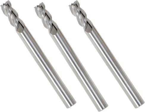 kimllier 3Pcs Carbide Square End Mill for Aluminum Applications, 1/4 Inch Alu-Power 3 Flute in Kuwait