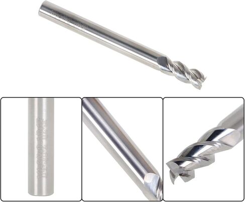 kimllier 3Pcs Carbide Square End Mill for Aluminum Applications, 1/4 Inch Alu-Power 3 Flute in Kuwait