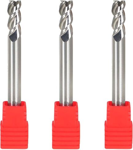 kimllier 3Pcs Carbide Square End Mill for Aluminum Applications, 1/4 Inch Alu-Power 3 Flute in Kuwait