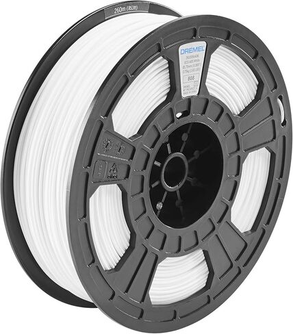 خيوط الطابعة ثلاثية الأبعاد Dremel DigiLab ECO-WHI-01، قطر 1.75 مم، وزن البكرة 0.75 كجم، اللون أبيض، مزود بتقنية RFID، تركيبة جديدة و50 بالمائة أكثر لكل بكرة in Kuwait