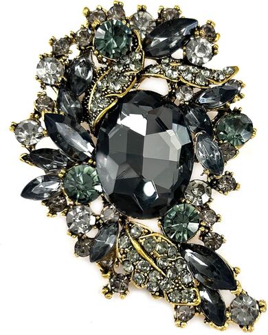 HAISWET Rhinestone Flower Statement Brooch Pin Accessory Jewelry for Women in Saudi Arabia