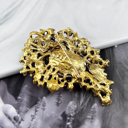 HAISWET Rhinestone Flower Statement Brooch Pin Accessory Jewelry for Women in Saudi Arabia
