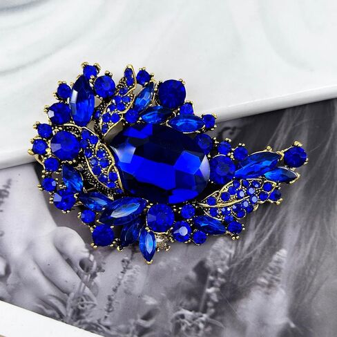 HAISWET Rhinestone Flower Statement Brooch Pin Accessory Jewelry for Women in Saudi Arabia