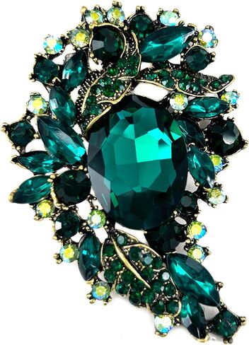 HAISWET Rhinestone Flower Statement Brooch Pin Accessory Jewelry for Women in Saudi Arabia