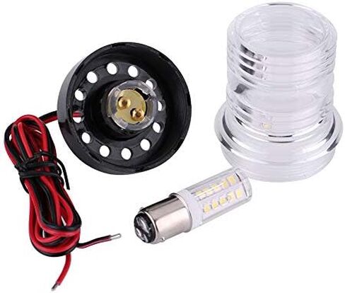 Keenso Marine Boat مرساة ضوء يخت ملاحة LED ضوء، دائري 360 درجة 12 فولت أبيض مقاوم للماء مستدير LED مرساة ضوء ضوء مصباح قوس أضواء قمرة القيادة المحمولة in Saudi Arabia