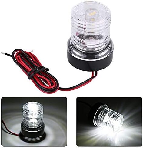 Keenso Marine Boat مرساة ضوء يخت ملاحة LED ضوء، دائري 360 درجة 12 فولت أبيض مقاوم للماء مستدير LED مرساة ضوء ضوء مصباح قوس أضواء قمرة القيادة المحمولة in Saudi Arabia