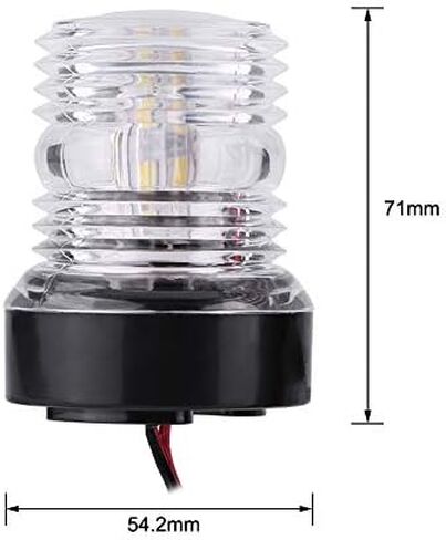 Keenso Marine Boat مرساة ضوء يخت ملاحة LED ضوء، دائري 360 درجة 12 فولت أبيض مقاوم للماء مستدير LED مرساة ضوء ضوء مصباح قوس أضواء قمرة القيادة المحمولة in Saudi Arabia