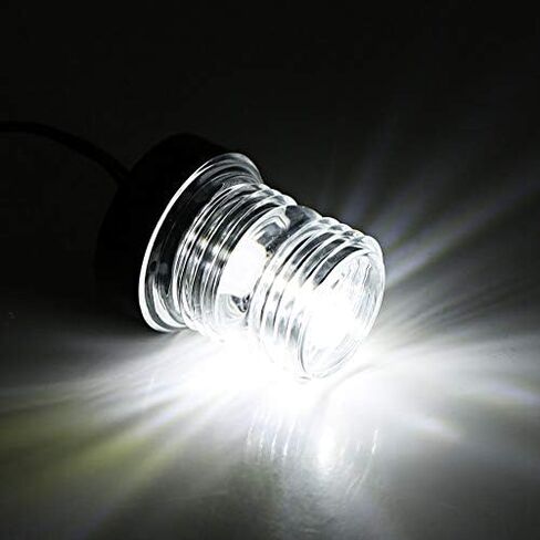Keenso Marine Boat مرساة ضوء يخت ملاحة LED ضوء، دائري 360 درجة 12 فولت أبيض مقاوم للماء مستدير LED مرساة ضوء ضوء مصباح قوس أضواء قمرة القيادة المحمولة in Saudi Arabia