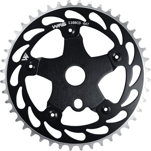 WFS Helix Chainring w/Spider Sprocket 44T 1/8" 110mm Old School BMX, Black, WFS3064 in Kuwait