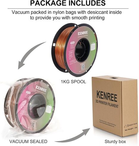 PETG Filament 1.75mm Metallic Red Copper PETG, Powerful PETG Filament 1.75mm 3D Printer Filament 1kg -Metal-Like 1.75 PETG Filament Tough & High Rigidity 3D Printing Petg Filament Metallic in Saudi Arabia