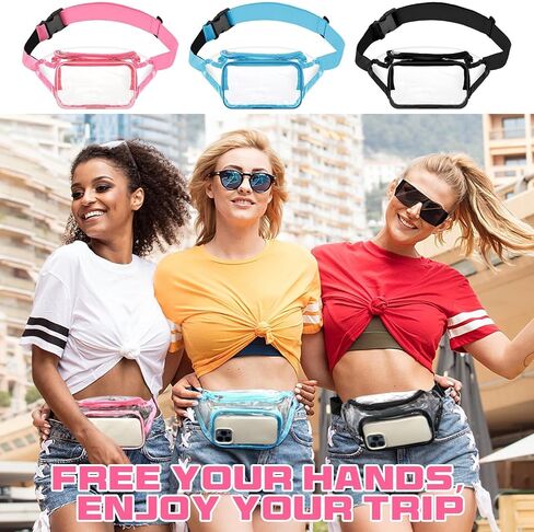 12 قطعة من حقائب الخصر الشفافة للنساء والرجال، حقيبة خصر معتمدة للاستاد مقاومة للماء وقابلة للتعديل، ملحقات رياضية للجري in Kuwait