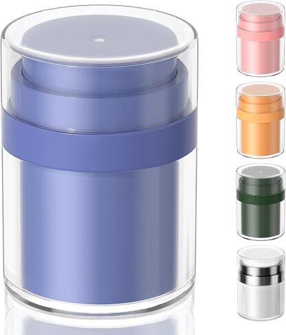 برطمانات مضخة بدون هواء من Morfone، موزع لوشن 1.0 أونصة، حاوية مضخة مرطب، حاويات سفر مانعة للتسرب لجل لوشن كريمي وأدوات الزينة المرطبة السميكة (رأس مضخة منقار البط) in Saudi Arabia