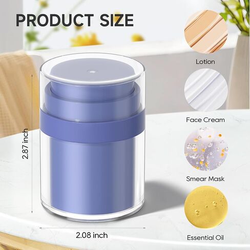 برطمانات مضخة بدون هواء من Morfone، موزع لوشن 1.0 أونصة، حاوية مضخة مرطب، حاويات سفر مانعة للتسرب لجل لوشن كريمي وأدوات الزينة المرطبة السميكة (رأس مضخة منقار البط) in Saudi Arabia