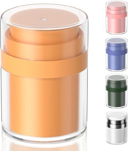 Morfone Airless Pump Jars, 1.0 oz Lotion Dispenser, Moisturizer Pump Container, Leak-proof Travel Containers for Cream Lotion Gels Thick Moisturizer Toiletry (Duck Billed Pump Head) in Kuwait