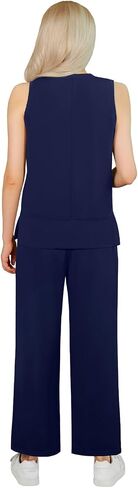 MZROCR Two Piece Sets for Women Summer Sleeveless Lounge Sets for Women Casual Travel Outfits Wide Leg Tracksuits in Saudi Arabia