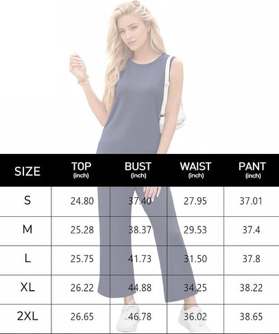 MZROCR Two Piece Sets for Women Summer Sleeveless Lounge Sets for Women Casual Travel Outfits Wide Leg Tracksuits in Saudi Arabia