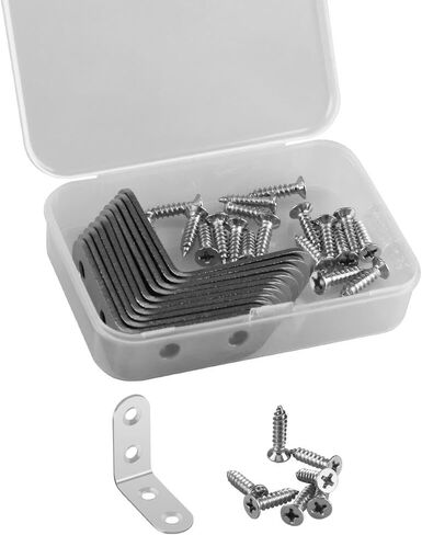 10Pieces Stainless Steel Corner Braces Joint Right Angle Bracket Fastener L Shaped Corner Fastener Joints Support Bracket with Screws (30 x 30 x 16) in Saudi Arabia