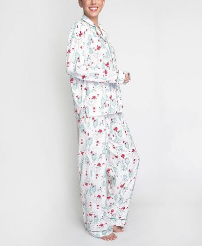 Hanes Women's Notch Collar Top and Elastic Pajama Sleep Set, Multiple Colors, Multiple Sizes in Saudi Arabia