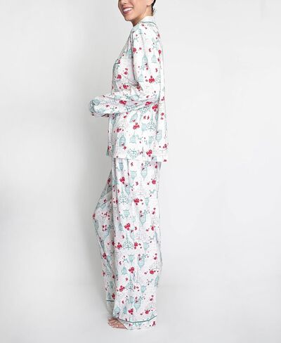 Hanes Women's Notch Collar Top and Elastic Pajama Sleep Set, Multiple Colors, Multiple Sizes in Saudi Arabia