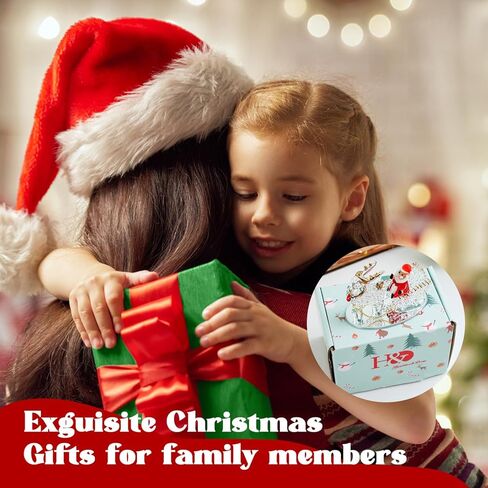 H&D HYALINE & DORA Blown Glass Santa Sleigh Figurines, Handmade Christmas Collectible Decorations,Mini Glass Christmas Figurines for Indoor Decorations & Holiday Displays in Kuwait