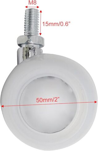 Semetall 5 قطع 2 بوصة عجلات كروية، عجلات أثاث، عجلات جذعية دوارة 360 درجة للخدمة الشاقة لخزانة كرسي الأريكة in Kuwait
