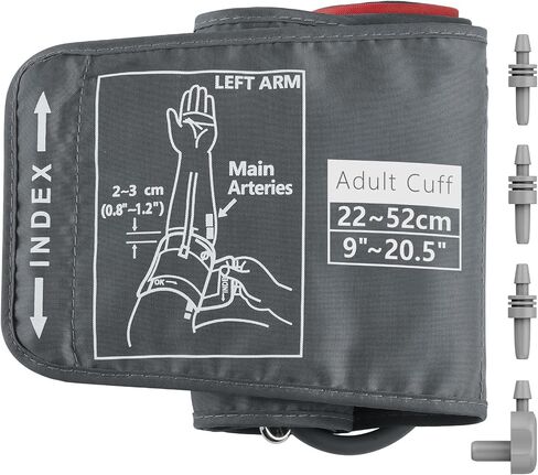 Blood Pressure Cuff, XL Replacement Upper Cuff Compatible with BP Extra Replacement Applicable for 9"-20.5" Inches (22-52CM) Big Arm, Adult Large Cuff, 1.0 Count in Saudi Arabia