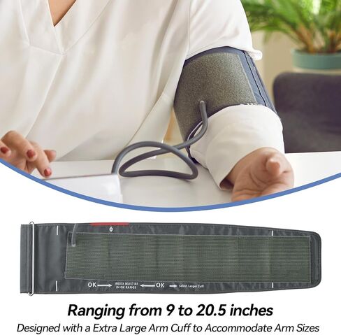 Blood Pressure Cuff, XL Replacement Upper Cuff Compatible with BP Extra Replacement Applicable for 9"-20.5" Inches (22-52CM) Big Arm, Adult Large Cuff, 1.0 Count in Saudi Arabia