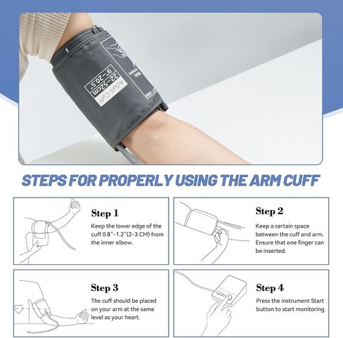 Blood Pressure Cuff, XL Replacement Upper Cuff Compatible with BP Extra Replacement Applicable for 9"-20.5" Inches (22-52CM) Big Arm, Adult Large Cuff, 1.0 Count in Saudi Arabia