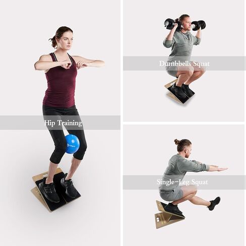 Portable Wood Slant Board for Calf Stretching Squats Calf Stretcher Physical Therapy Equipment Adjustable Incline Board for Knees Ankle Heel Feet Leg in Saudi Arabia