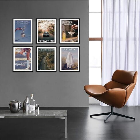 Generic Reputation Music Folklore Midnights Poster Taylor Poster Canvas Bedroom Decor Canvas Wall Art for Room Aesthetic Prints for Teens, Girls Room Decor Set of 6 (8x10inch, Unframed), Style a in Saudi Arabia
