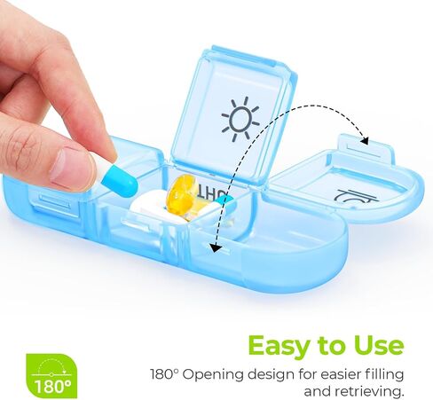 Weekly Pill Organizer 3 Times a Day, Large 7 Day Pill Box 3 Times a Day with Separate Container, Portable Pill Case for Medication, Vitamins, Fish Oil and Supplements in Saudi Arabia