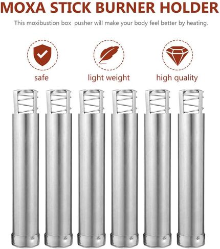 6 قطع من KALLORY موكسا انتهازي الكى الوخز بالإبر موكسا الوخز بالإبر موكسا مخروط صندوق موكسا انتهازي لتصلب العضلات الكى انتهازي حامل مخروط موكسا لأداة التدليك in Kuwait