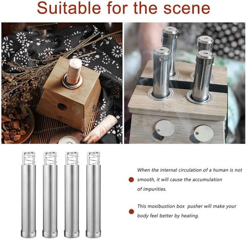 6 قطع من KALLORY موكسا انتهازي الكى الوخز بالإبر موكسا الوخز بالإبر موكسا مخروط صندوق موكسا انتهازي لتصلب العضلات الكى انتهازي حامل مخروط موكسا لأداة التدليك in Kuwait