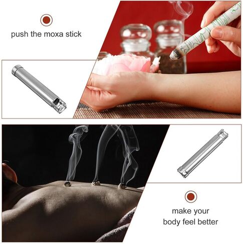 6 قطع من KALLORY موكسا انتهازي الكى الوخز بالإبر موكسا الوخز بالإبر موكسا مخروط صندوق موكسا انتهازي لتصلب العضلات الكى انتهازي حامل مخروط موكسا لأداة التدليك in Kuwait