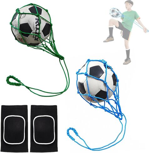 شبكة كرة القدم لركلة كرة القدم مع وسادات للركبة، قطعتان من معدات تدريب كرة القدم تناسب حجم الكرة 3، 4، 5، شبكة تدريب كرة القدم المنفردة للشباب البالغين in Kuwait
