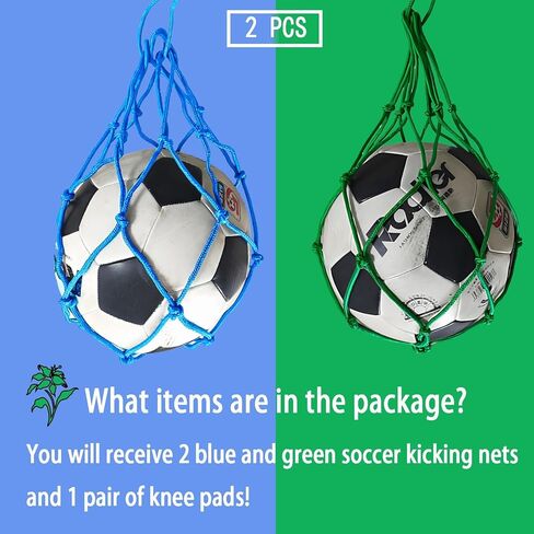 شبكة كرة القدم لركلة كرة القدم مع وسادات للركبة، قطعتان من معدات تدريب كرة القدم تناسب حجم الكرة 3، 4، 5، شبكة تدريب كرة القدم المنفردة للشباب البالغين in Kuwait