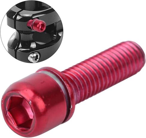 Ejoyous Bike Stem Bolt, M5x18mm Stem Screw Tapered Head Bolt with Spacer Washers for Bike Steering Handlebar Parts in Saudi Arabia